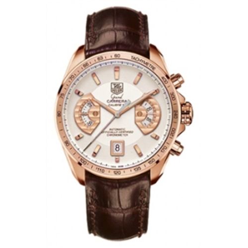 TAG Heuer Grand Carrera Calibre 17 RS Chronograph Red Gold / Silver / Alligator